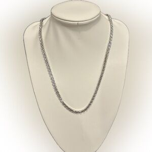 Silver Tennis Rhinestone Necklace NWT